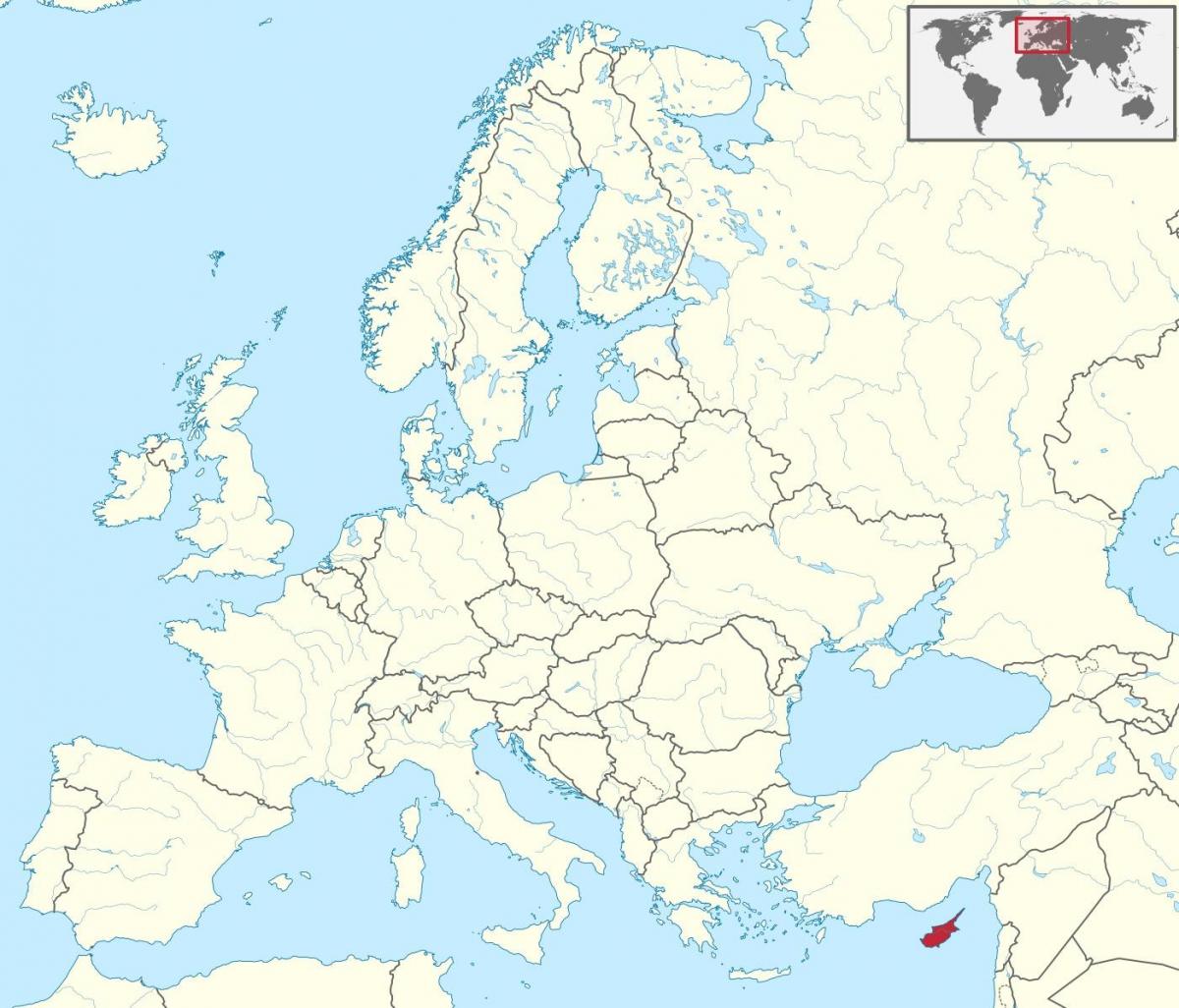 दुनिया के नक्शे दिखा साइप्रस