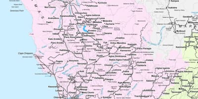सड़क के नक्शे के paphos साइप्रस