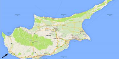 मानचित्र साइप्रस में paphos