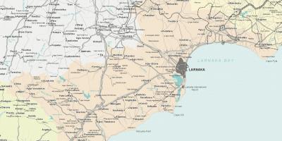 का नक्शा लर्नाका, साइप्रस