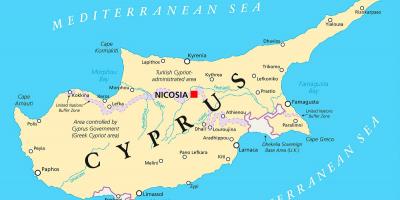 दिखा मानचित्र साइप्रस