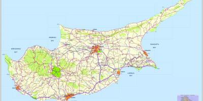 एक मानचित्र साइप्रस के